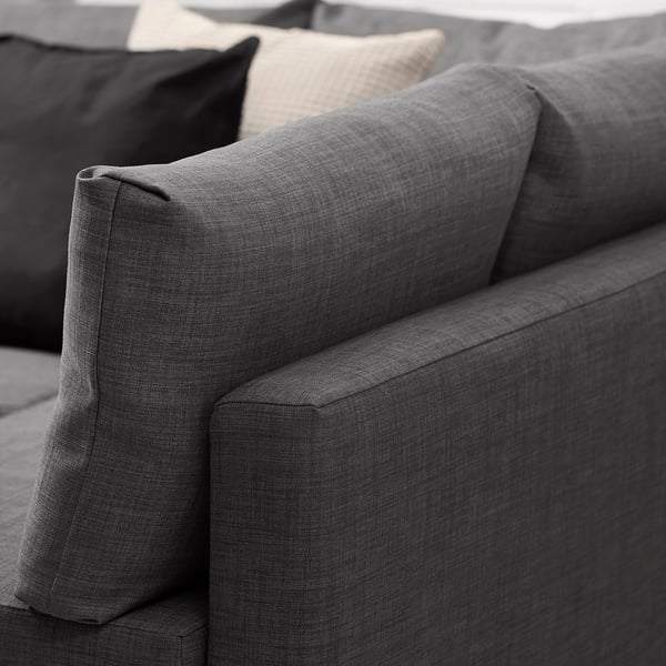 FRIHETEN Coussin, Skiftebo gris foncé, 67x46 cm