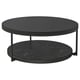 FRÖTORP Table basse, anthracite marbré/noir verre, 88 cm