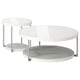 FRÖTORP Table basse/d'appoint, lot de 2, blanc chromé/blanc verre