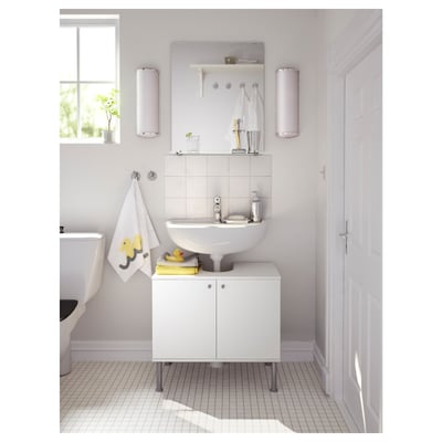 FULLEN Élément bas lavabo 2 portes, blanc, 60x55 cm