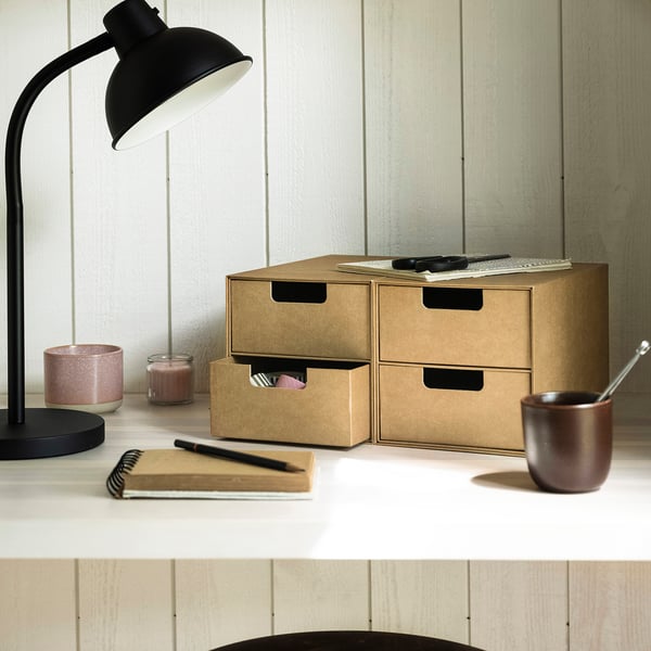 GÄRDESGÅRD Mini-commode 2 tiroirs, naturel, 16x25 cm
