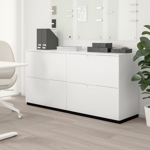 GALANT Combinaison rangements av dossiers, blanc, 160x80 cm