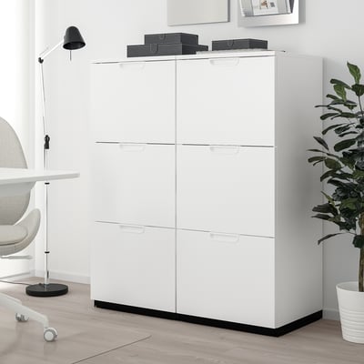 GALANT Combinaison rangements av dossiers, blanc, 102x120 cm