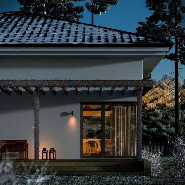 GETKÅL Guirlande à LED, couleur ajustable extérieur, 14.6 m