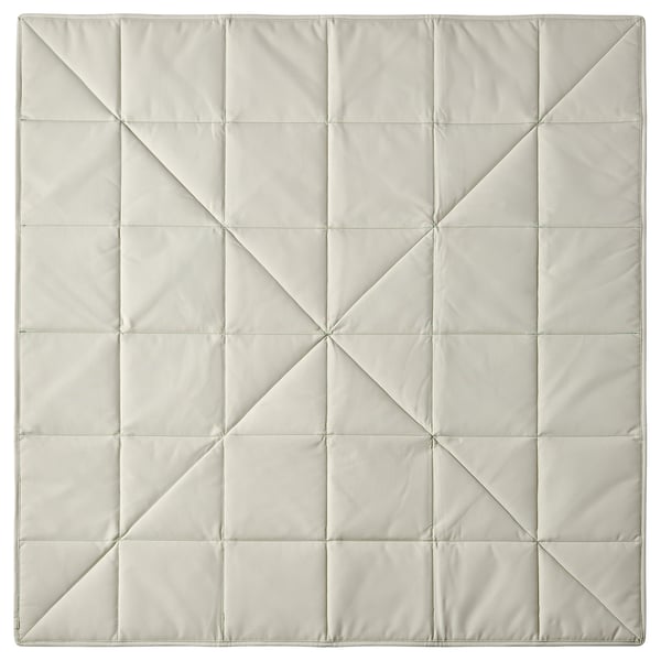 GREJSIMOJS Tapis/boîte de rangement, pliable/beige