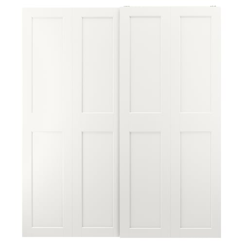 GRIMO Jeu 2 ptes coul, blanc, 200x236 cm