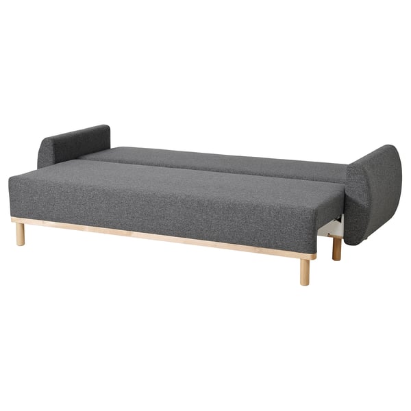 GRUNNARP Canapé 3 places convertible, Gunnared gris moyen