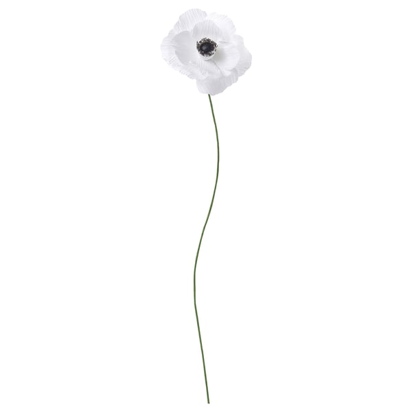 GULDSPETT Fleur artificielle, papier/Anémone blanc, 35 cm