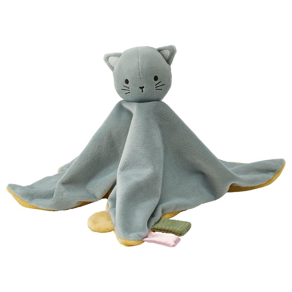GULDVÄVARE Doudou, bleu jaune/chat