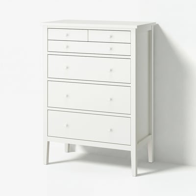 GULLABERG Commode 6 tiroirs, blanc, 89x48x122 cm