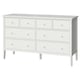 GULLABERG Commode 8 tiroirs, blanc, 168x48x100 cm