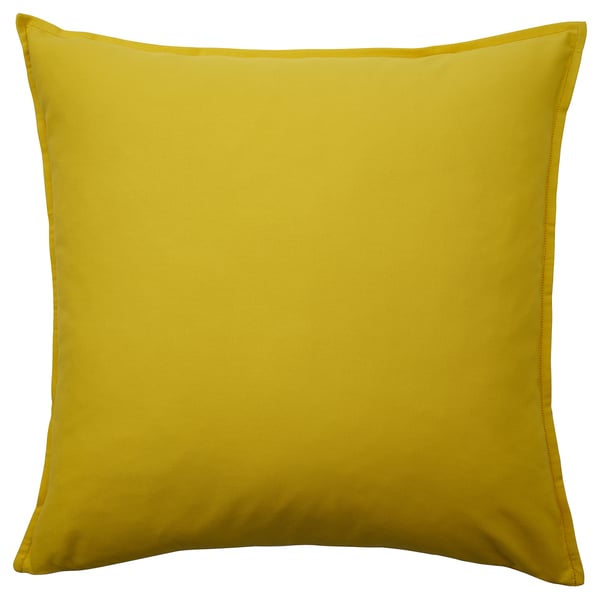 GURLI Housse de coussin, jaune, 65x65 cm