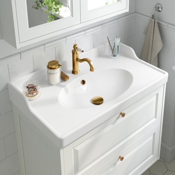 HAMNSKÄR Mitigeur lavabo, couleur laiton