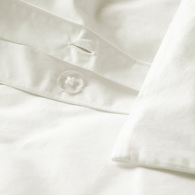 HAMPFLOCKEL Housse de couette et 2 taies, blanc, 240x220/50x60 cm
