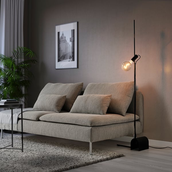 HÅRSLINGA Lampadaire, noir