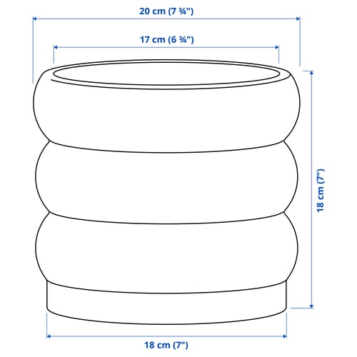 HASSELBUKETT Cache-pot, intérieur/extérieur/gris, 15 cm