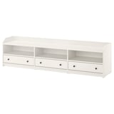 HAUGA Banc TV, blanc, 206x46x54 cm