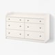 HAUGA Commode 6 tiroirs, blanc, 138x46x84 cm