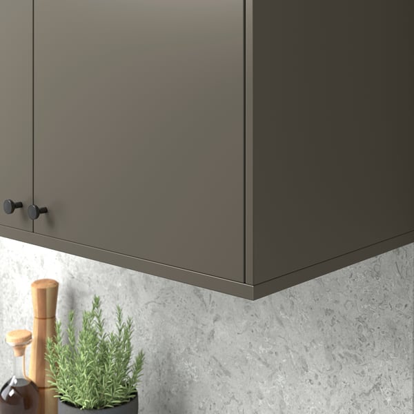 HAVSTORP Bandeau décor arrondi, brun-beige, 221 cm
