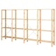 HEJNE 4 sections/tablettes, pin, 307x31x171 cm