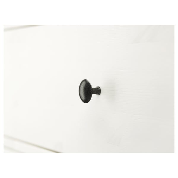 HEMNES Commode 6 tiroirs, teinté blanc, 108x131 cm