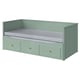 HEMNES Lit banquette 2p (struct + matelas), gris vert/Ågotnes ferme, 80x200 cm