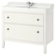 HEMNES / RUTSJÖN Meuble lavabo avec tiroirs/vasque, blanc, 102x49x95 cm
