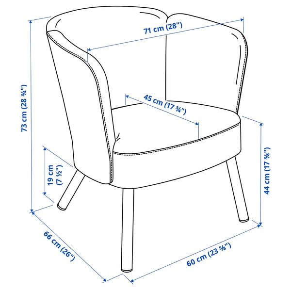 HERRÅKRA Fauteuil, Vissle gris