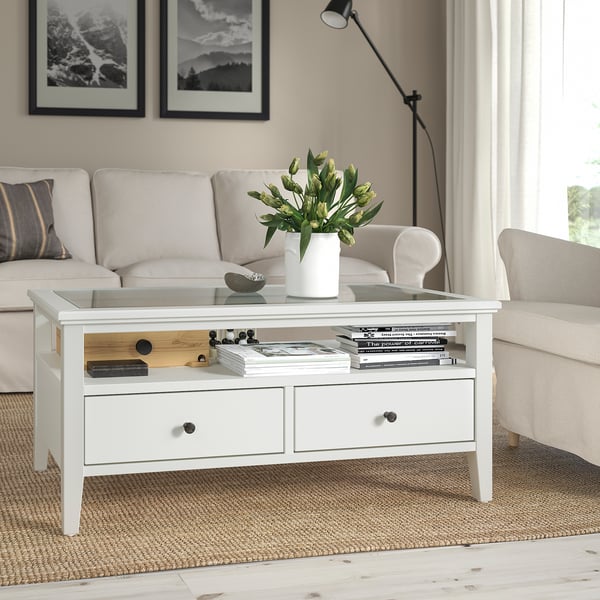 IDANÄS Table basse, blanc, 107x55 cm