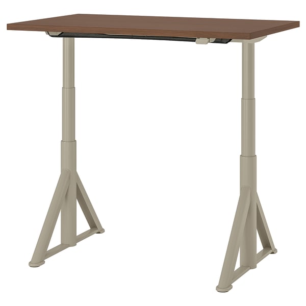 IDÅSEN Bureau assis/debout, brun/beige, 120x70 cm