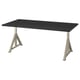 IDÅSEN Bureau, noir/beige, 160x80 cm