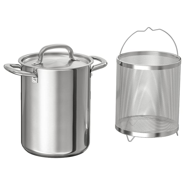 IKEA 365+ Marmite avec panier cuisson, acier inoxydable, 5.0 l