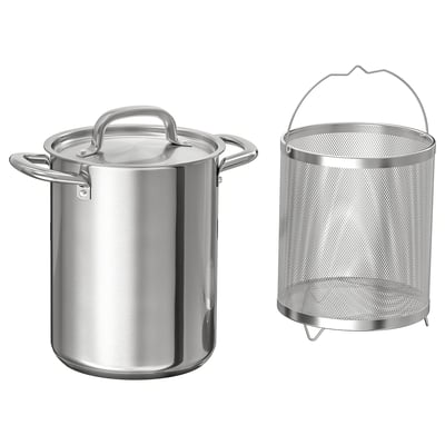 IKEA 365+ Marmite avec panier cuisson, acier inoxydable, 5.0 l
