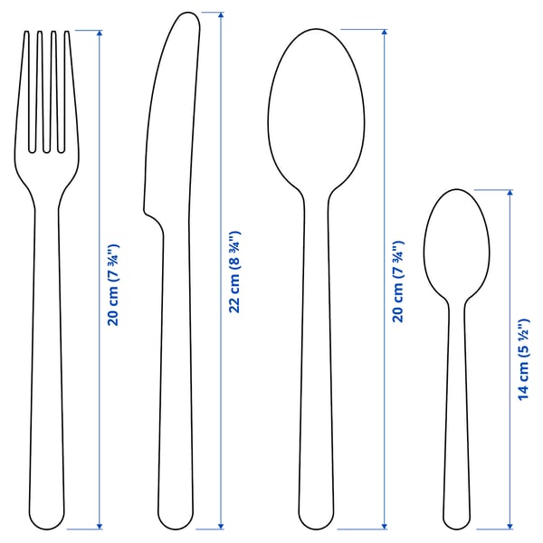 IKEA 365+ Ménagère 24 pièces, acier inoxydable