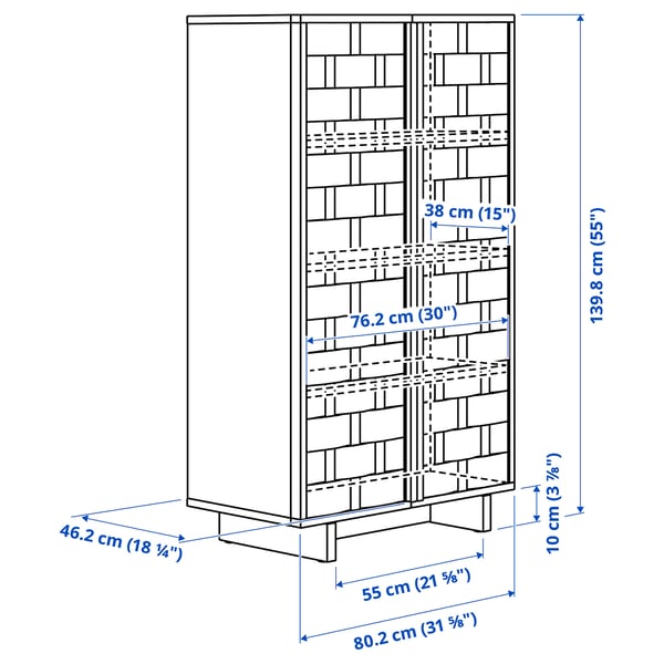 IKEA PS 2026 Rangement, pin, 80x46x140 cm