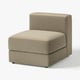 JÄTTEBO Housse module 1 place avec rangt, Johanneshov brun-beige