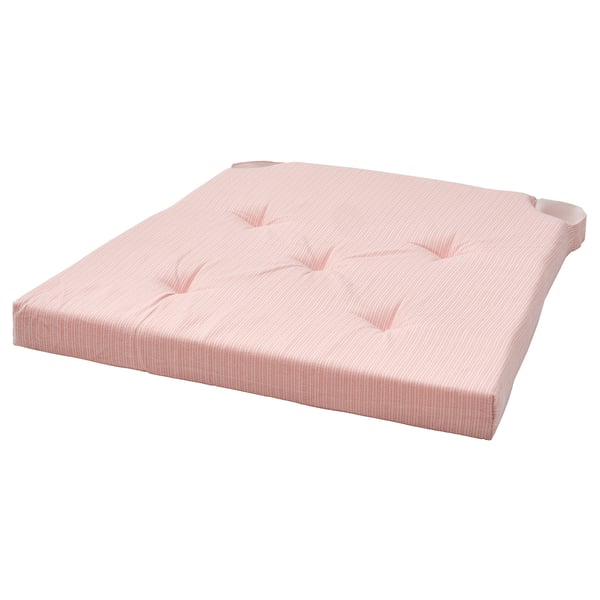 JUSTINA Carreau de chaise, rose/blanc, 42/35x40x4 cm