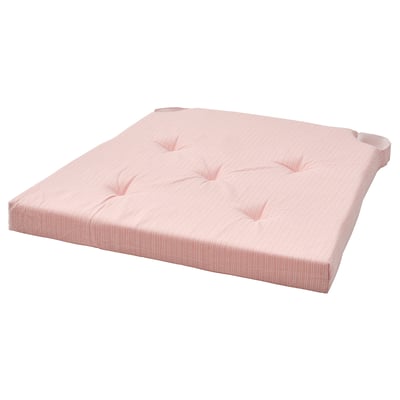 JUSTINA Carreau de chaise, rose/blanc, 42/35x40x4 cm