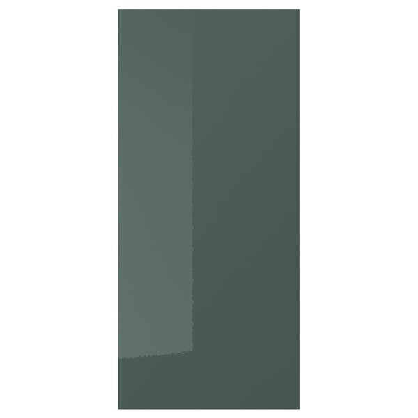 KALLARP Panneau latéral de finition, brillant gris-vert foncé, 39x86 cm