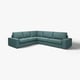 KIVIK Canapé d'angle, 5 places, Kelinge gris turquoise