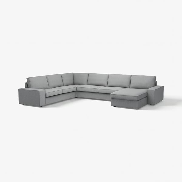 KIVIK Canapé d'angle 6places + méridienne, Tibbleby beige/gris