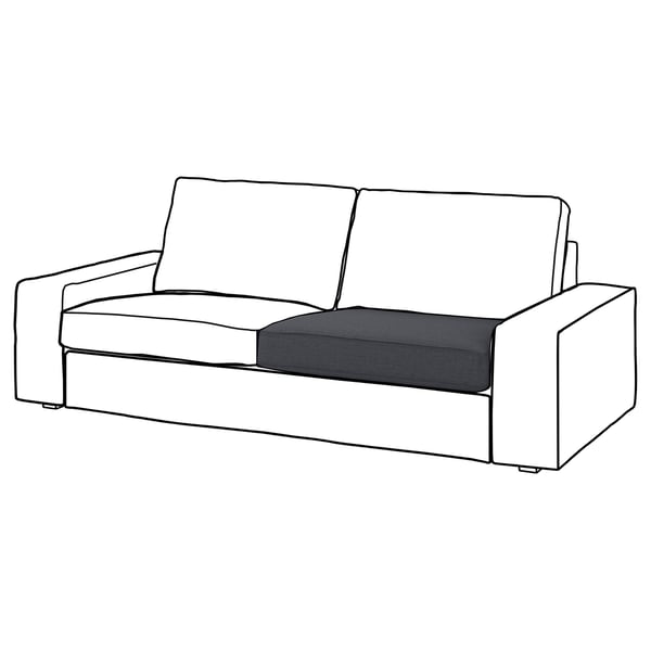 KIVIK Cous assise à recouv, can 3p, pour remplacement