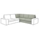 KIVIK Module d'angle, Gunnared vert clair