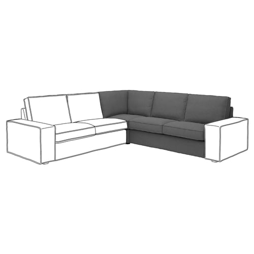 KIVIK Module d'angle, Tallmyra gris moyen