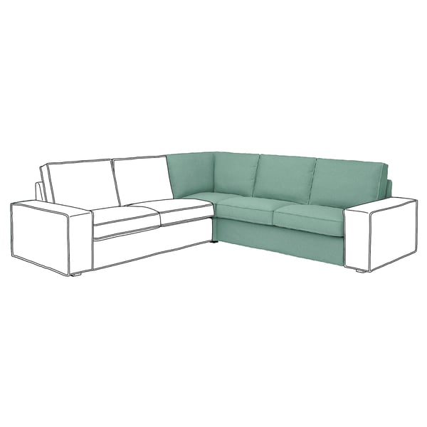 KIVIK Module d'angle, Tallmyra vert clair