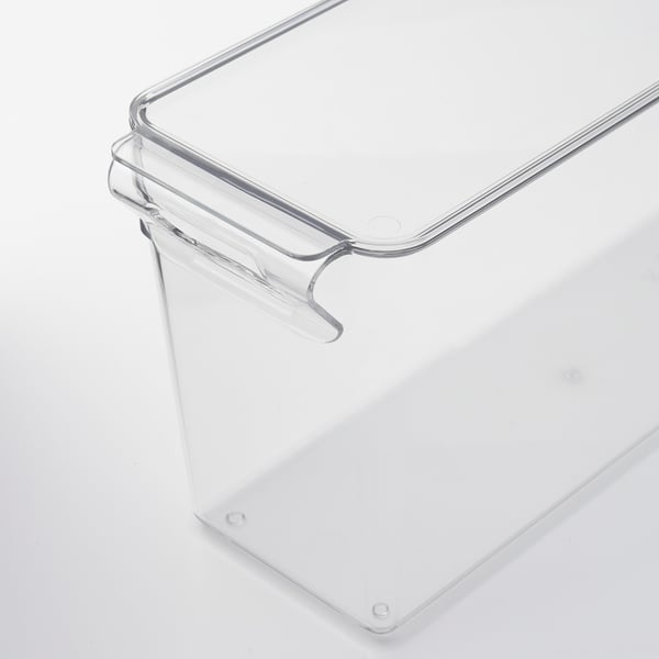 KLIPPKAKTUS Boîte conservation pr réfrigérateur, transparent, 32x10x14 cm