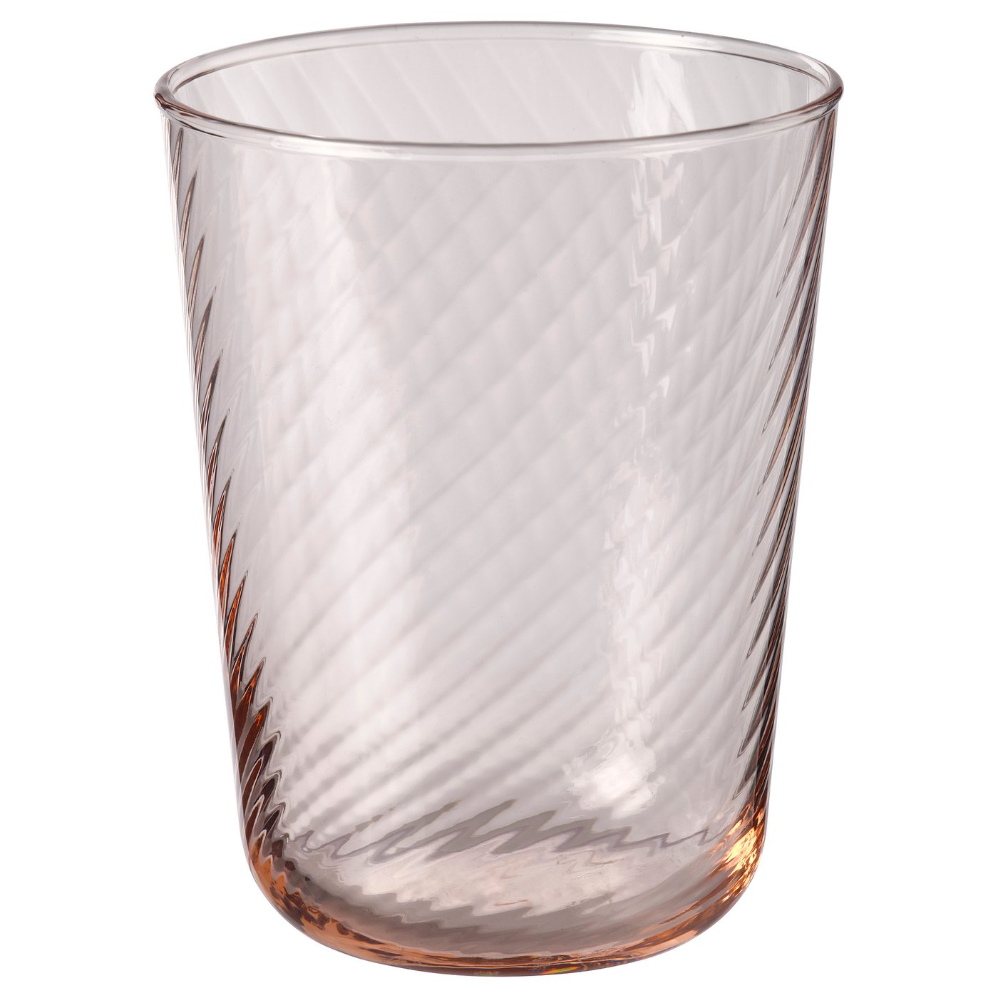 KLIPPLAX Verre, rayé rose, 25 cl