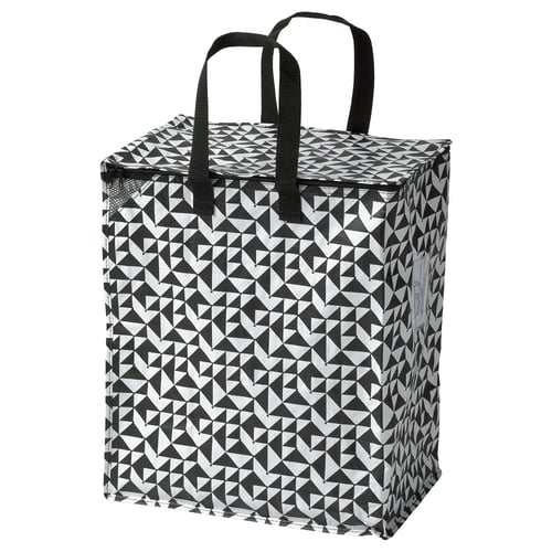 KNALLA Sac, noir/blanc, 40x25x47 cm/47 l