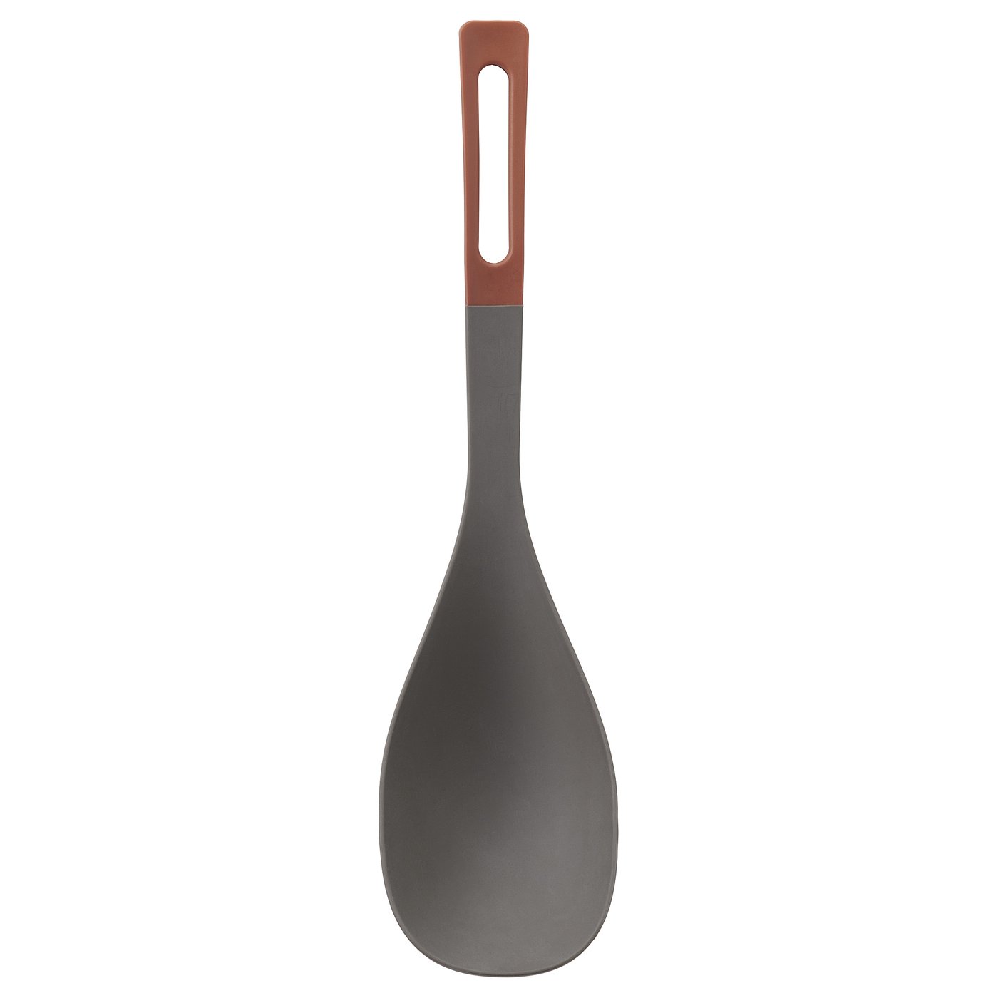 KNORRHANE Louche pour cuisiner, gris-brun foncé/brun-rouge, 31 cm
