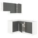 KNOXHULT Cuisine d'angle, gris foncé